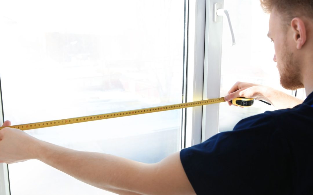 Measuring window with tape measure