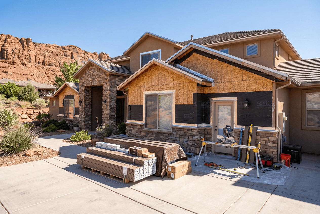 Workers installing vinyl siding on a house exterior for improved insulation and aesthetics.